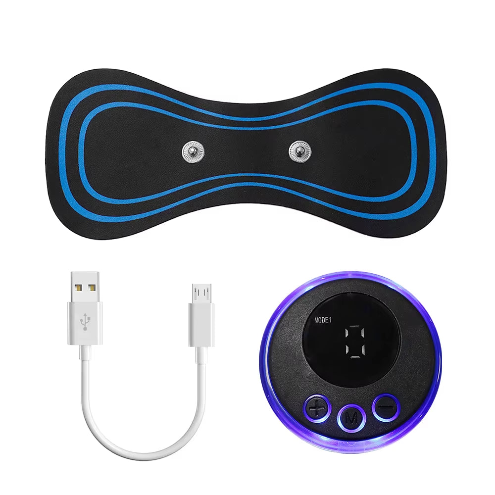 EMS Neck Massager Portable TENS Pulse Machine Cervical Neck Back Patch Muscle Stimulator Pain Relief Massage Tool