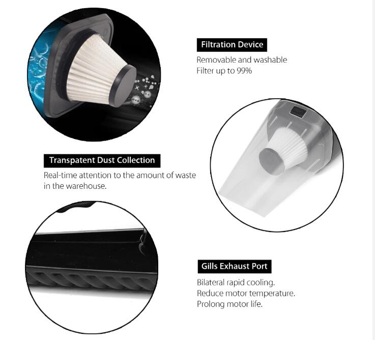 Aspiradora de Alta Potencia para Seco y Húmedo, Aspiradora para Coche, Súper Succión