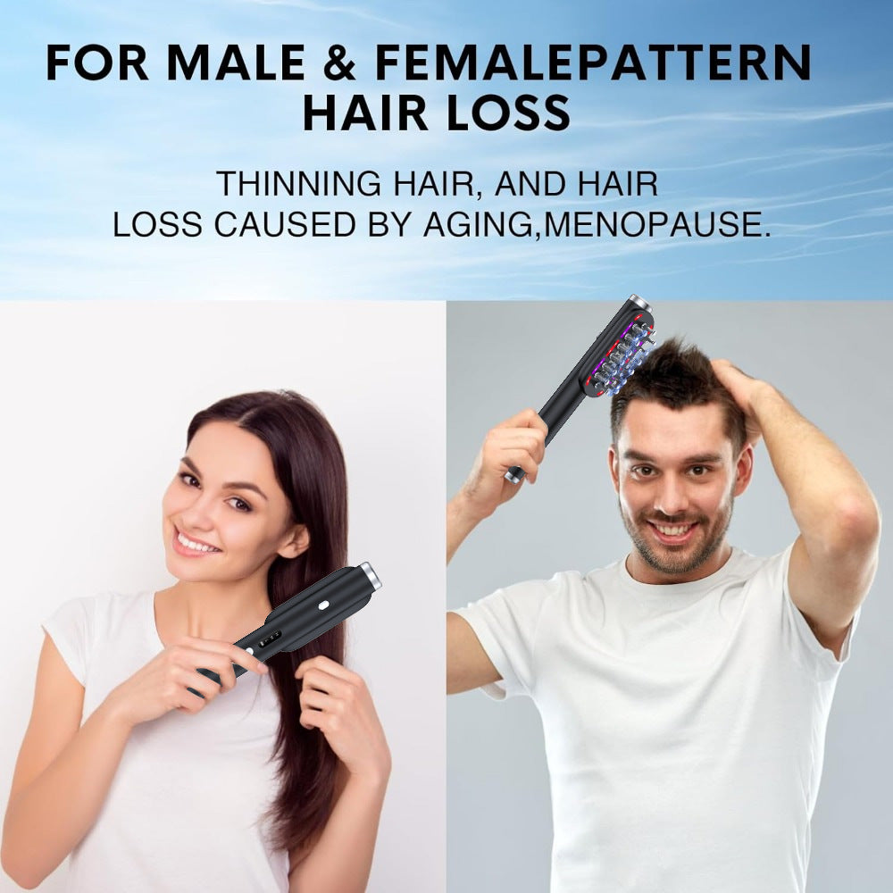 Veloxa Hair-Masajeador Capilar EMS con Luz Roja y Azul
