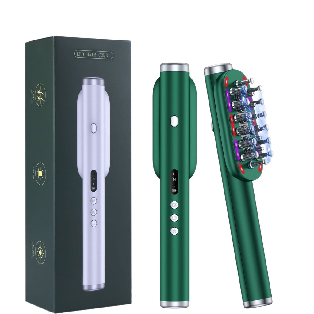 Veloxa Hair-Masajeador Capilar EMS con Luz Roja y Azul