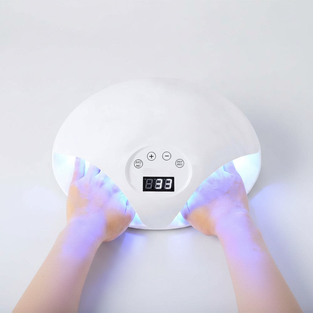 Lámpara secadora de uñas UV LED profesional para manicura permanente y gel de secado rápido. www.veloxashop.com