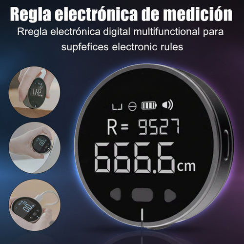 Regla electrónica digital de alta precisión para medir distancias y superficies curvas con pantalla. ww.veloxashop.com