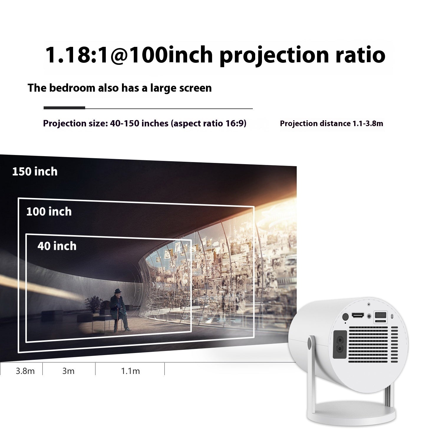 Proyector Portátil Freestyle Magcubic HY300