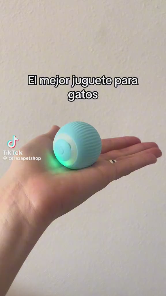 Pelota interactiva para gatos: juguete inteligente rodante automático para gatos de interior.